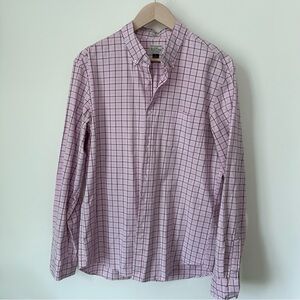 J. Crew Pink Windowpane Check Button-Down Shirt